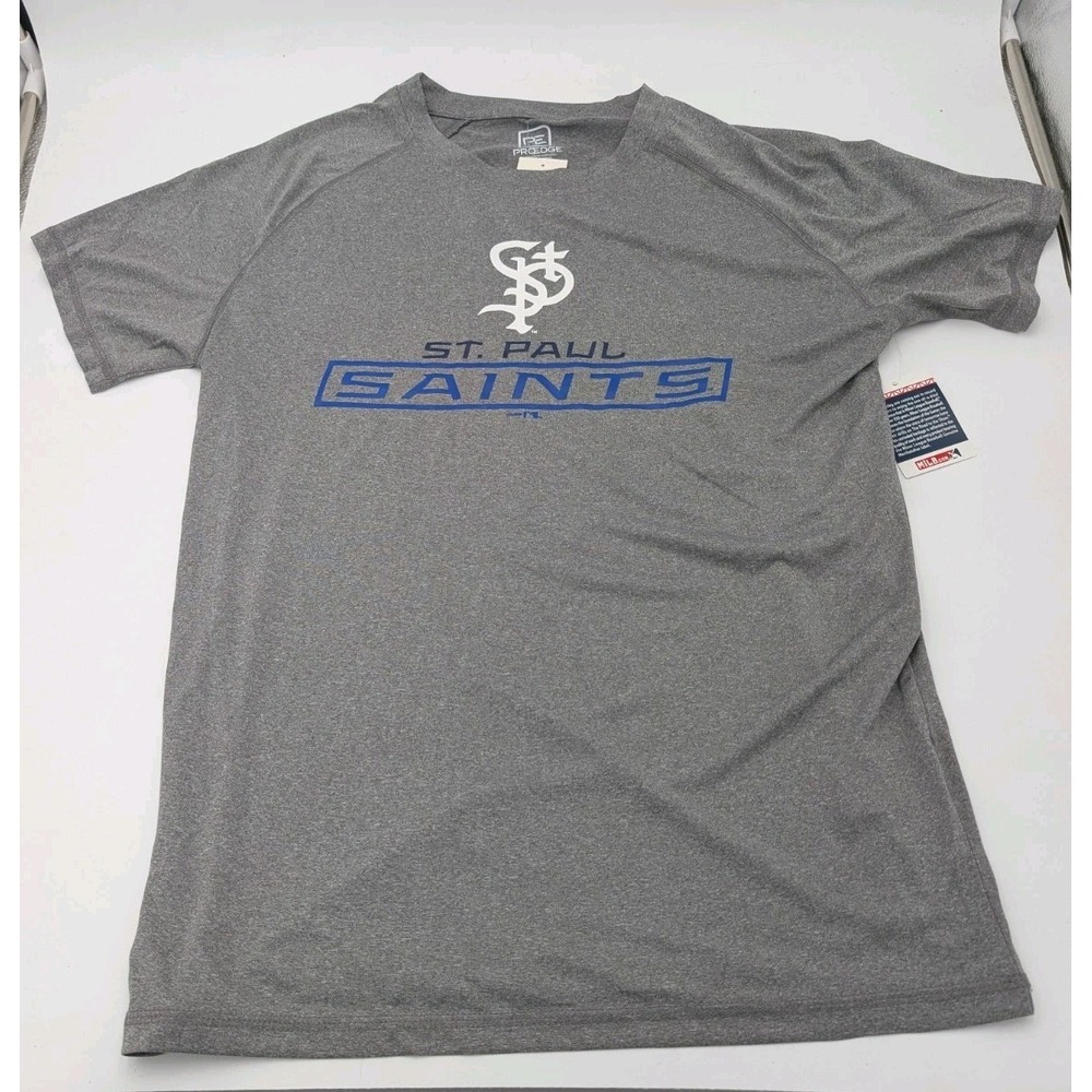 Adult's men's women's Saint Paul Saints shirt Minnesota T-Shirt gray size M38/40